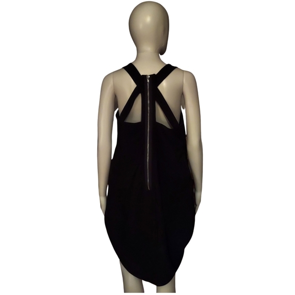 Vintage Torrid Strappy Back Zip Bandage Bodycon Dress In Black - Picture 7 of 16